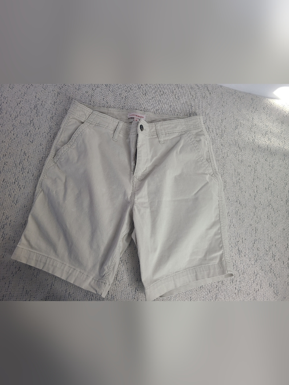 Lucky Brand Off White Shorts Mens 34 Flat Front